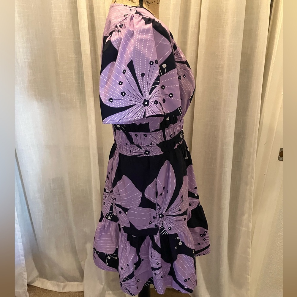 NWOT Anthropologie The Somerset Mini in Lilac Navy Floral Dress S - Picture 8 of 9